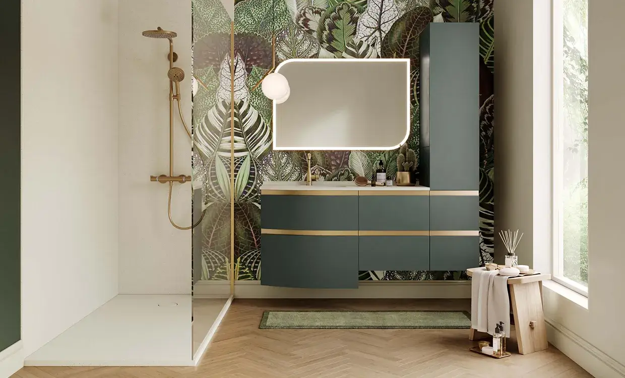 Aviso bathoom with spa style lighting by Ambiance bain