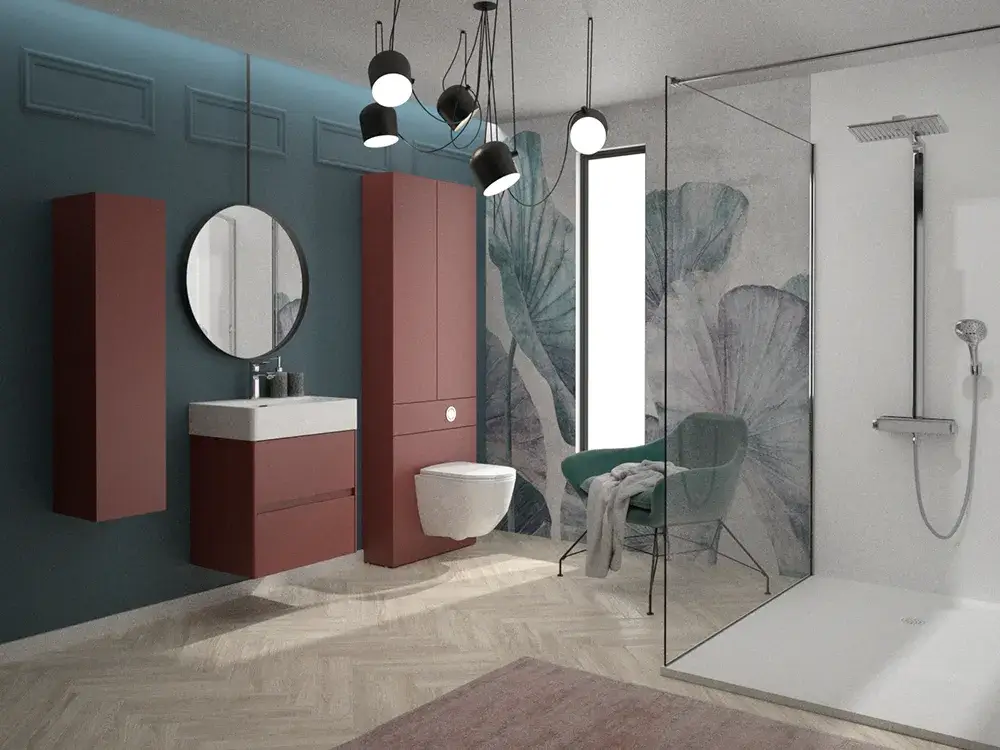 Venus bathroom theme with calming spa bathroom decoration and features from Ambiance bain