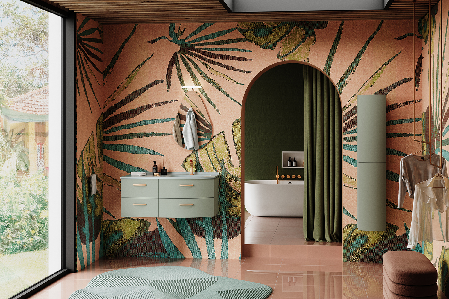 Gold accent bathroom trends